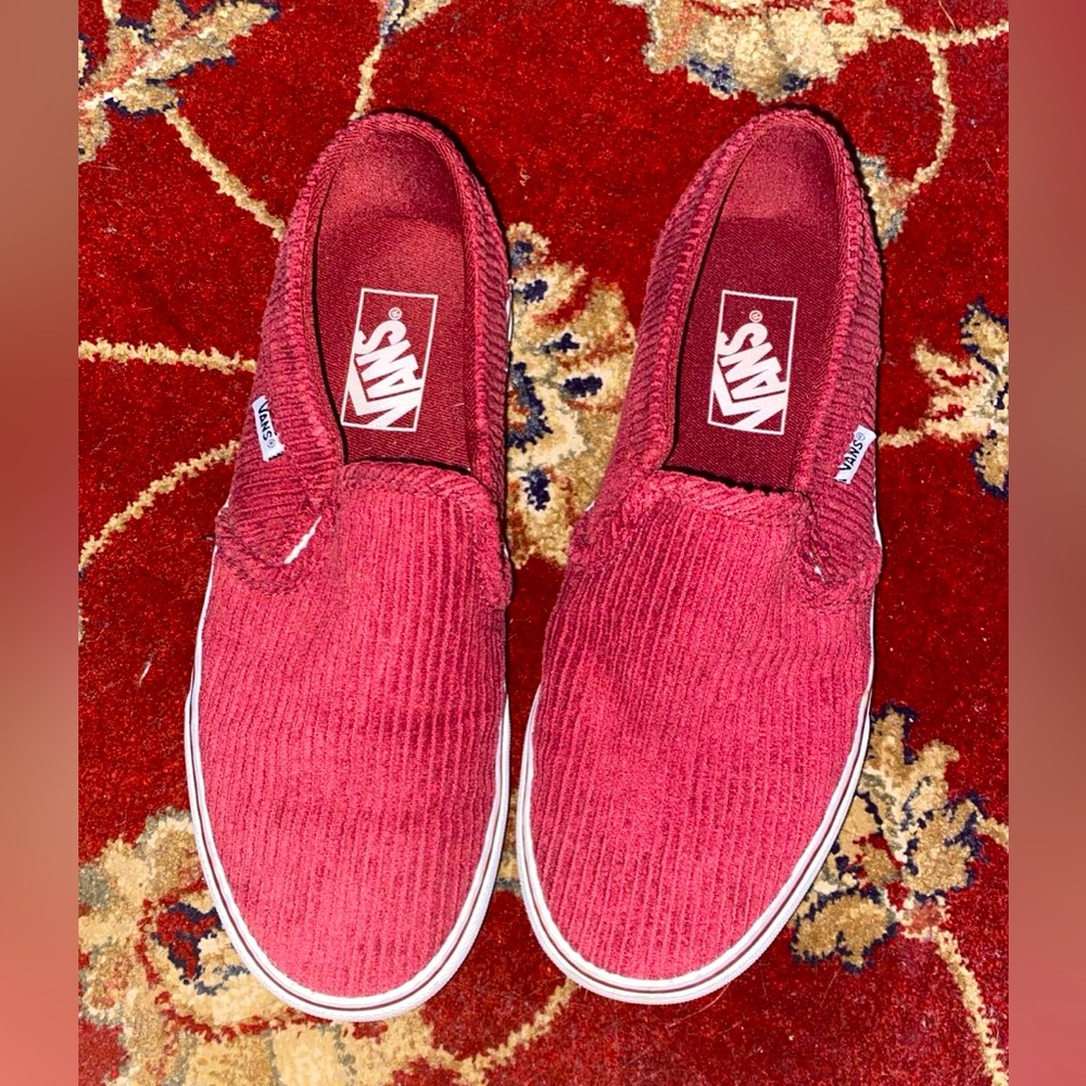 Burgundy Corduroy Vans